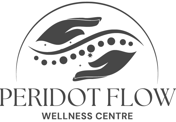 the logo for Peridot Flow Wellness Centre